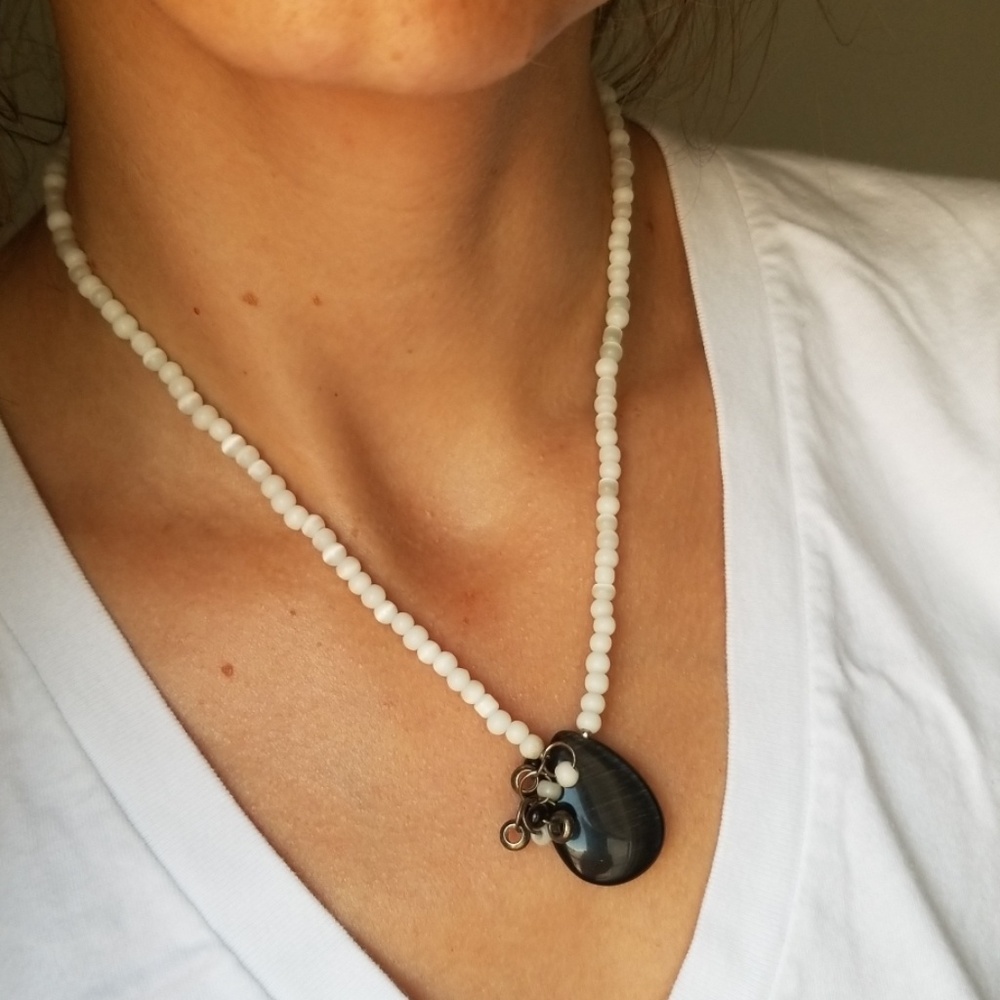 White and Black Necklace